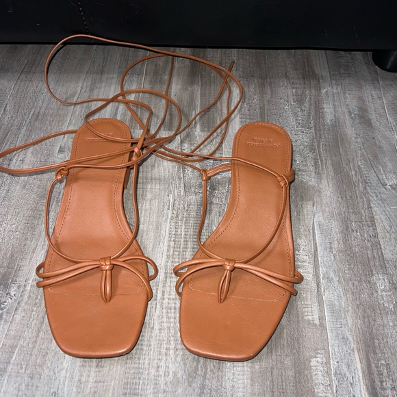 Abercrombie & Fitch Brown Strappy Sandals - Picture 1 of 2